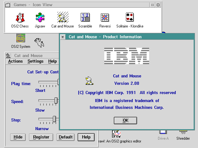 OS2 Cat Mouse w IBM copyright